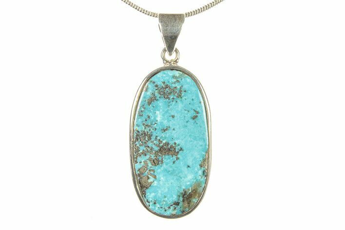 Persian Turquoise Pendant (Necklace) - Sterling Silver #279277